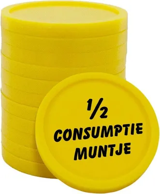 Immagine prodotto di Monete di consumo CombiCraft 1/2 stampate Ø23mm - Giallo - 100 pezzi