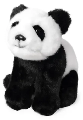 Produktbild von Living Nature Panda Kuscheltier sitzend - realistisches Plüschtier