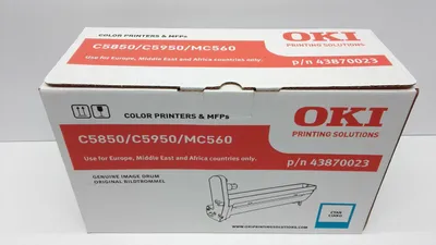 Produktbild von OKI Cyan image drum for C5850/5950, Original, OKI MC560, MC560dn, C5850, C560N, C560DN, C5750DN, 20000 Seiten, Laserdrucken, Cyan, Schwarz