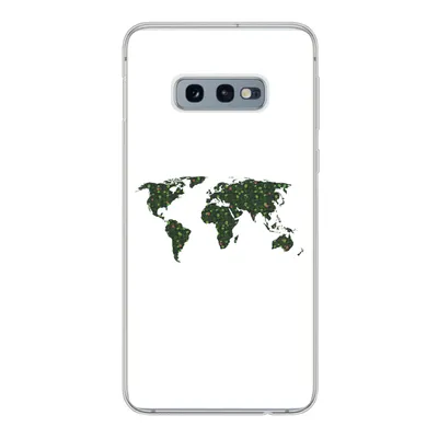 Produktbild von MuchoWow® Handyhülle Schutzhülle Hülle für Samsung Galaxy S10e Weltkarte - Grün - Blätter Silikon Softcase Handy Hülle - Handy