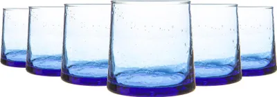 Produktbild von Nicola Spring 6 Stück Merzouga Recycled Tumbler Gläser Set - Trinkglas - 200ml - Blau