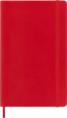 Immagine prodotto di Moleskine Classic Notebook, Taccuino con Pagine Bianche, Copertina Morbida e Chiusura ad Elastico, Formato Large 13 x 21 cm, Colore Rosso Scarlatto, 192 Pagine
