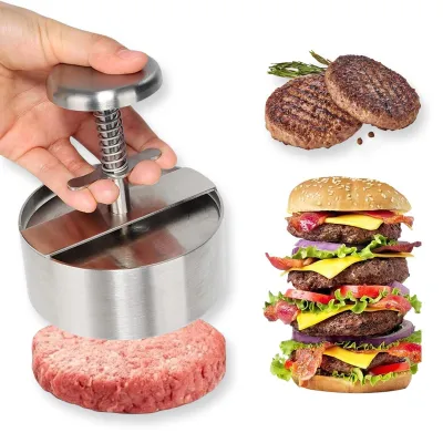 Imagen del producto de Solidchoice: Prensa para hamburguesas de acero inoxidable con ajuste de grosor