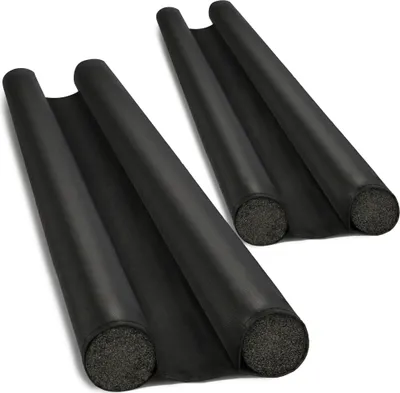 Produktbild von com-four® 2x Zuschneidbare Zugluftstopper für alle gängigen Türen, Türbodendichtung, Luftzugstopper mit doppelter Isolierung - Türdichtung, Kälteschutz, Heizkosten sparen, Schallschutz