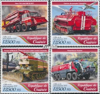 Produktbild von Briefmarken Guinea 2017 Mi 12625-12628 (kompl. Ausgabe) postfrisch Feuerwehrfahrzeuge