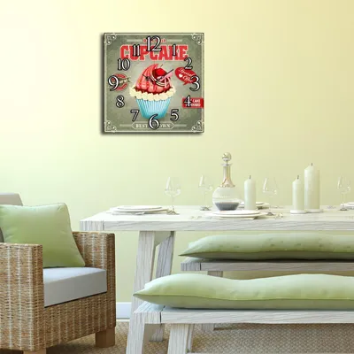 Zdjęcie produktu dla Opviq, Msk- HMA3173, kolorowy, zegar ścienny, 40 x 40 cm, 100% MDF (grubość: 5 mm)