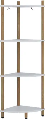 Produktbild von Eckregal Vicco Bivio Weiß/Kiefer 29 x 102.5 cm mit 4 Ablagefächern, Model 57469