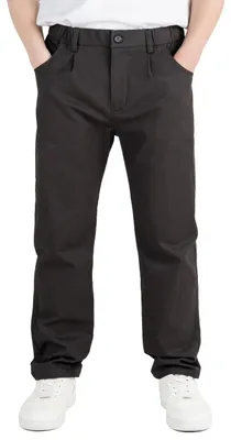 Imagen del producto de Omgoods - Pantalones chinos para niños, corte recto con cremallera