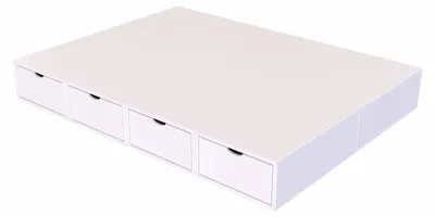 Produktbild von Doppelbett mit stauraum Cube - 140x200 - Weiß