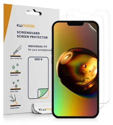Produktbild von kwmobile 3x Displayschutzfolie kompatibel mit Apple iPhone 14 Folie - klare Schutzfolien Set in transparent