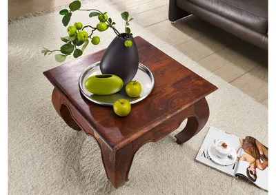 Produktbild von MASSIVMOEBEL24 Couchtisch Akazie 60x60x40 nougat lackiert OPIUM #612