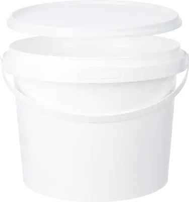 Produktbild von Eimer mit Deckel 1,5 L | Vorratseimer | Lebensmittelecht Weiß | PP | 10 Stück