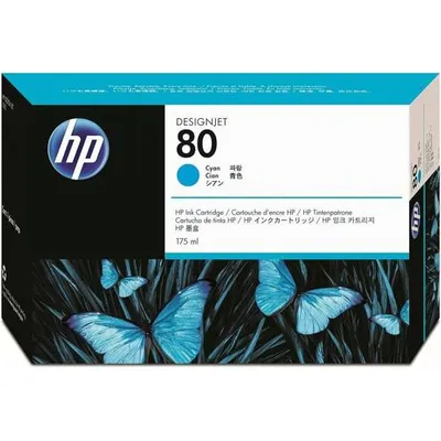 Obrázek produktu pro HP Cartouche d'encre cyan 80 175-ml, Termotiskárna, Azurová, Firemní, Singapur, 56 mm, 114 mm
