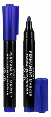 Image de Marqueur permanent Rond Bleu, 12pcs.
