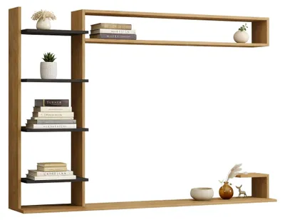 Produktbild von Viggiona - Wandschrank, Eichenbraun, 8 Regale