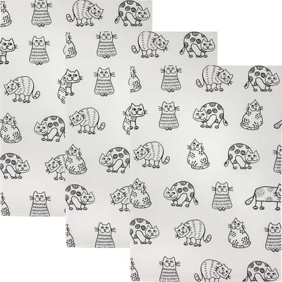Produktbild von Kracht Geschirrtuch Katzenreihe" 3er-Pack Katzen 50x70 cm"