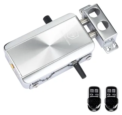 Image de Kit de serrure de porte d'entrée, télécommande, accès sans clé, version électronique et silencieuse, système d'accès intelligent et sans fil avec verrou anti-effraction pour les appartements d'hôtel