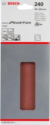 Imagen del producto de Juego de 10 hojas de lija, 93 x 230 mm, grano 40