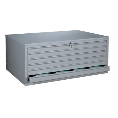 Produktbild von DIN A 0 Zeichnungsschrank Flachablageschrank 6 Schubladen Stahl Lichtgrau 565310