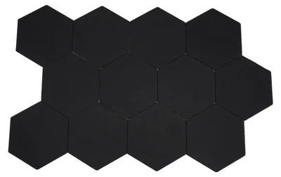 Immagine prodotto di Pannelli acustici, fibra di poliestere, forma esagonale, 30 cm x 35 cm, spessore 0,9 cm, confezione da 12 pezzi