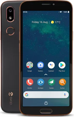Produktbild von Doro 8080 Schwarz 14,48cm (5,7Zoll) 3GB/32GB Senioren Android Smartphone mit Notruftaste