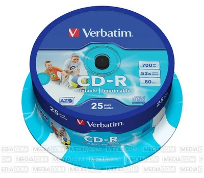 Produktbild von VERBATIM CD-R AZO 700MB 52x 25er Spindel bedruckbar