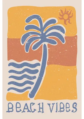Image de Tableau sur toile beach vibes 30x45 cm, Tableau mural moderne pour décoration intérieure