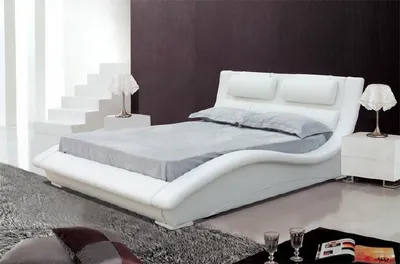 Produktbild von Wasserbett Bett Betten Komplett Lederbett Polsterbett mit Matratze  Neu OLIVER