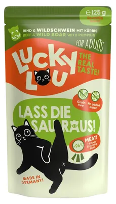 Produktbild von Lucky Lou Lifestage Adult Rind & Wildschwein 16x 125 g