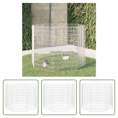 Obrázok produktu pre The Living Store Výbeh pre voľný výbeh 8-dielny 54x100 cm Pozinkované železo