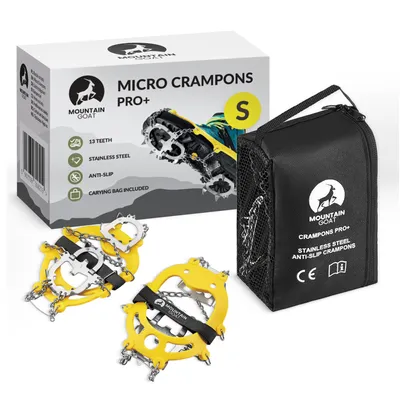 Produktbild von MOUNTAIN GOAT Steigeisen Crampons Premium, 13 Edelstahl-Zähne, Schuhspikes, (35-36) S