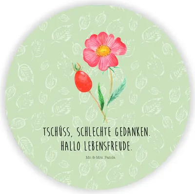 Produktbild von Mr. & Mrs. Panda Kühlschrankmagnet Blume Hagebutte - Blattgrün - Geschenk, zettelhalter, magnet für magnettafel, Lebensfreude, pinnwand, Garten, kühlschrank