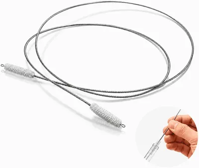 Imagen del producto de Juego de cepillos de limpieza, 2 unidades, 100 cm, acero inoxidable, para botellas y pajitas