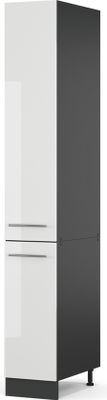 Vicco Apothekerschrank Fame-Line, 30 cm, Weiß Hochglanz/Anthrazit