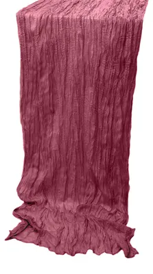 Produktbild von Plissierter Tischläufer aus Knittergewebe, Tischdecke aus Gaze für Hochzeitsfeiern, rustikal-elegante Tischdekoration für Zuhause, Restaurant und Veranstaltungen im Freien