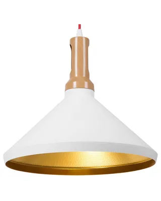 Zdjęcie produktu dla BELIANI Lampa sufitowa biała złota metalowa 179 cm industrialny dwukolorowy klosz matowe wykończenie nowoczesna