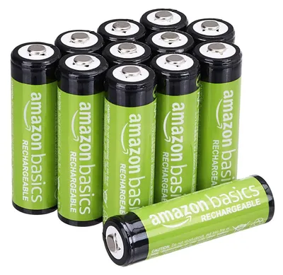 Immagine prodotto di Batterie ricaricabili AA-NiMH ad alte prestazioni, confezione da 12, capacità 2000 mAh, modello 1