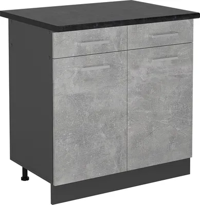 Produktbild von Küchenunterschrank Vicco R-Line Beton 80 cm , AP Anthrazit, Model 53726