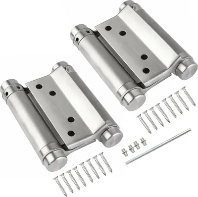 Produktbild von Pendeltürband 2 Stücke  (120mm) Edelstahl Scharniere Pendeltuer Double Action Pendeltürscharnier Saloontür Pendeltür Fluegeltuer Schwenkscharnier