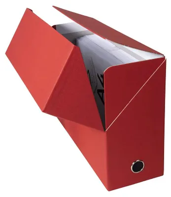 Produktbild von Exacompta 5 Transferboxen Leinenpapier A4 Rücken 120 mm Rot