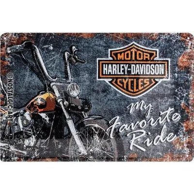 Image de Nostalgic-Art - Panneau en métal 20 x 30 cm - Harley-Davidson - Balade préférée