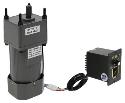 Image de Moteur à engrenages à courant alternatif, 220 V, 250 W, vitesse réglable de 0 à 270 tr/min, couple de 8 N·m, conception compacte