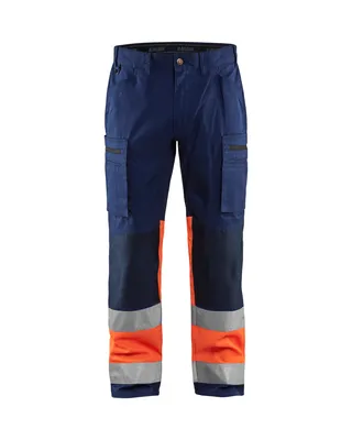 Produktbild von Blakläder® High Vis Arbeitshose mit Stretch Mittelgrau/High Vis 1551 1811 in div. Farben, Farbe:mittelgrau/high vis gelb, Größe:52