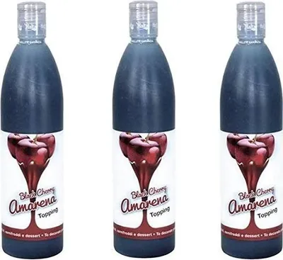 Produktbild von 3x Halta Topping Amarena sauce Schwarzkirsche 650 g für Desserts Kuchen Eis