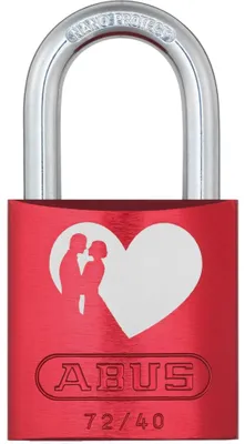 Produktbild von ABUS Vorhangschloss Aluminium 72/40 rot LoveLock 6