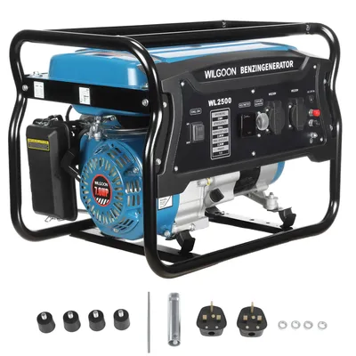 Produktbild von 2200W Inverter Benzin Stromgenerator, 4-Takt tragbar für Camping und Wohnmobile 35 kg, 15 L Generator Stromerzeuger 2x 230V Steckdose