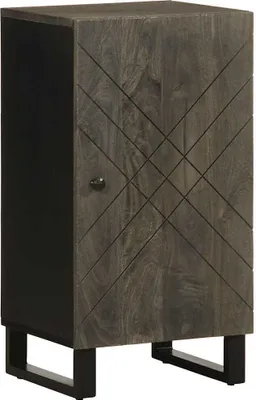 Image de Buffet noir 40x33x75 cm bois massif de manguier