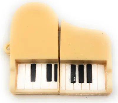 Produktbild von Onwomania Klavier Flügel Piano in Weiß Funny USB Stick 16 GB USB 3.0