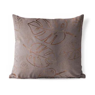 Obrázek produktu pro MuchoWow® Vnější polštář - Design - Listy - fialové -40x40 cm- Odolnost proti povětrnostním vlivům - polštář do obývacího pokoje