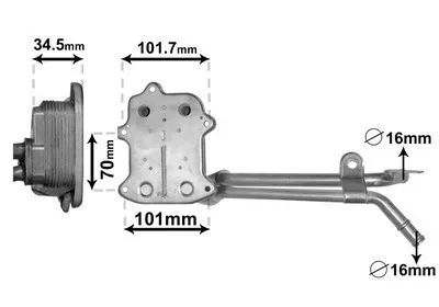 Produktbild von VAN WEZEL 03013702 Ölkühler Motoröl für VW GOLF VI (5K1) Golf V Schrägheck (1K1) Polo Schrägheck (6R1, 6C1) TOURAN (1T1, 1T2) TIGUAN (5N)